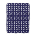 Monogram Blue Fleece Blanket