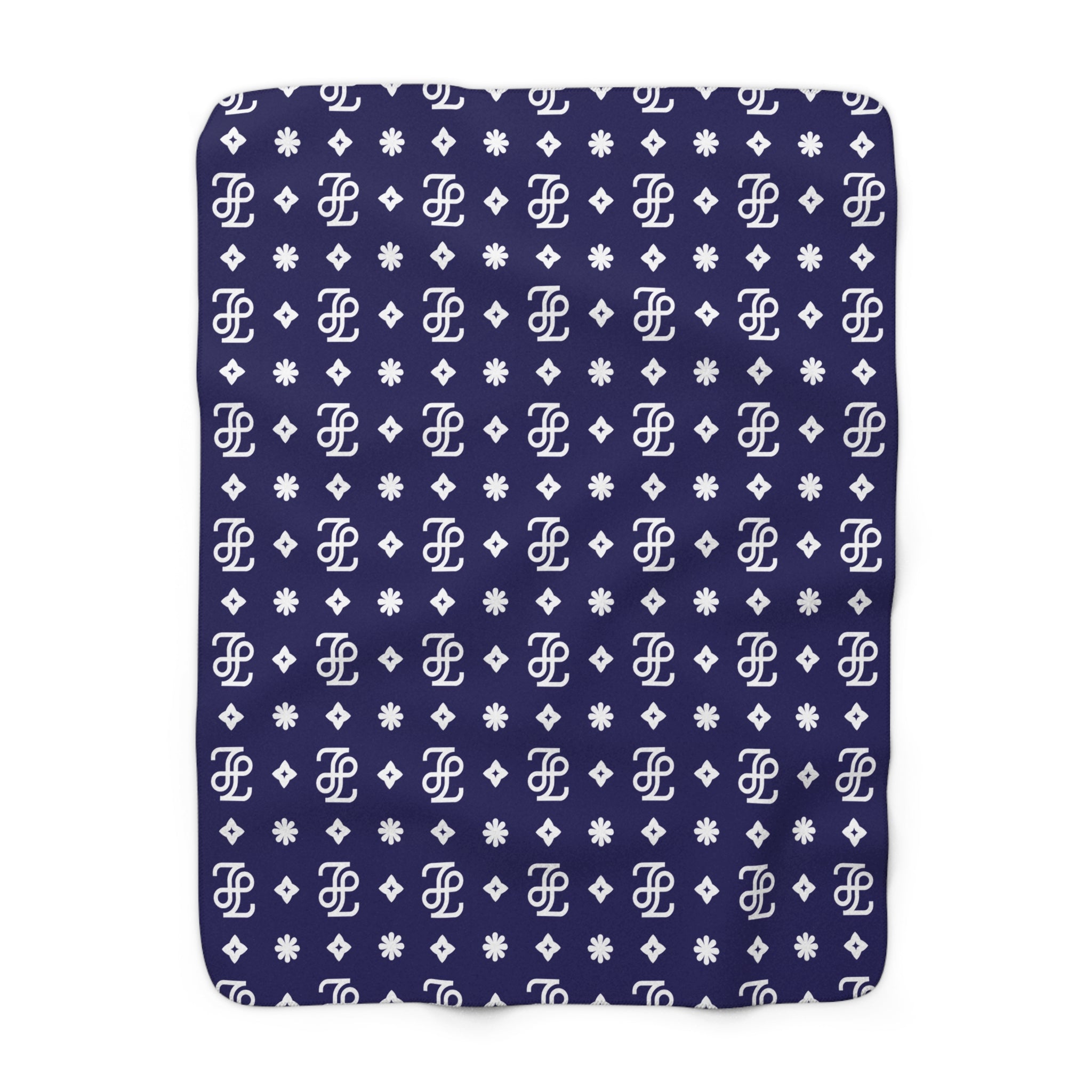 Monogram Blue Fleece Blanket
