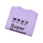 "Super Human Label" Unix T-shirt 100% Cotton Eco-friendly