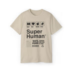 "Super Human Label" Unix T-shirt 100% Cotton Eco-friendly