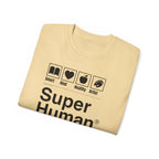 "Super Human Label" Unix T-shirt 100% Cotton Eco-friendly