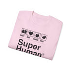 "Super Human Label" Unix T-shirt 100% Cotton Eco-friendly