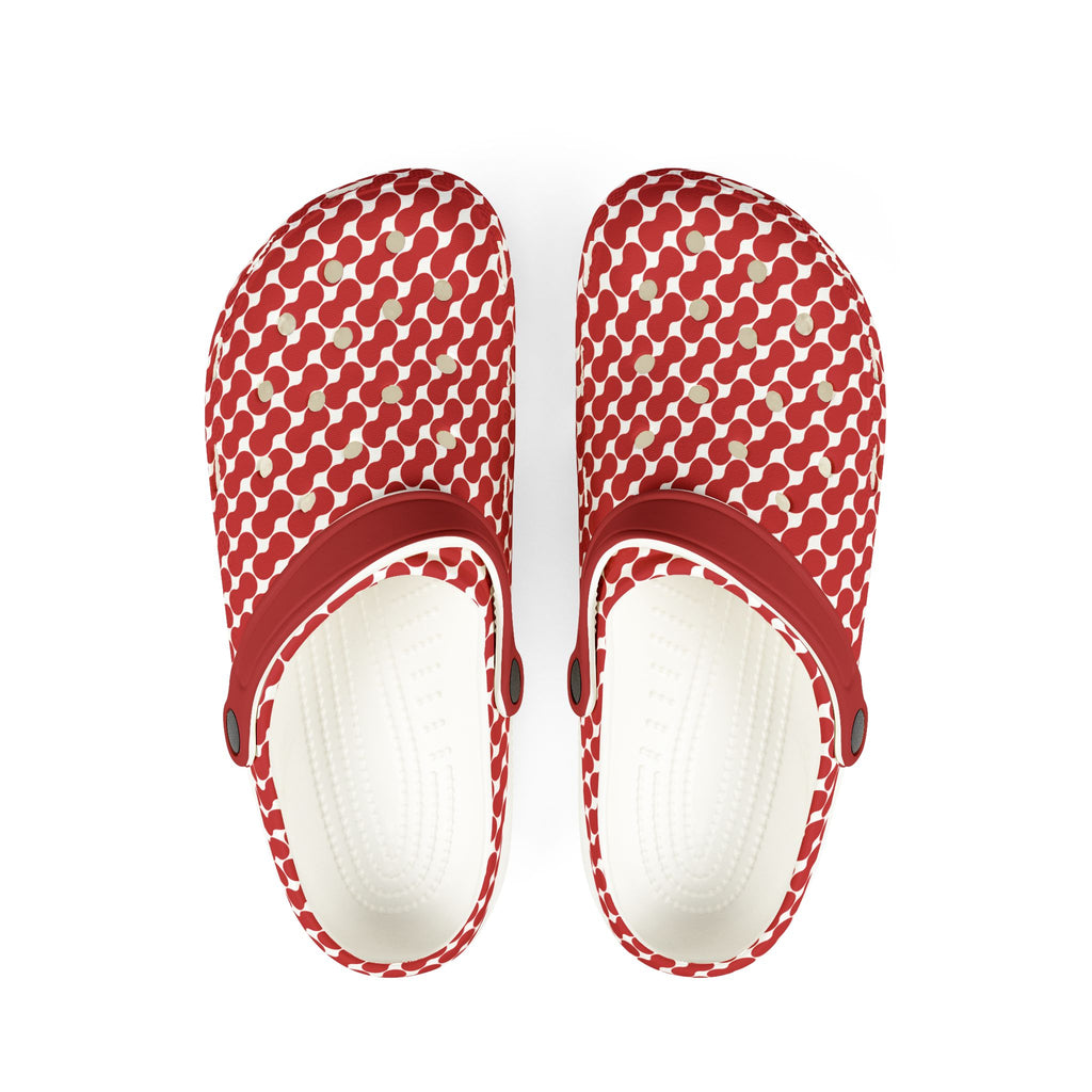 Lou & Lola Red Patterned Foam Clogs