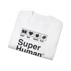 "Super Human Label" Unix T-shirt 100% Cotton Eco-friendly