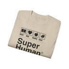 "Super Human Label" Unix T-shirt 100% Cotton Eco-friendly