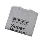 "Super Human Label" Unix T-shirt 100% Cotton Eco-friendly