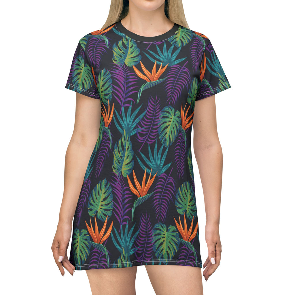 Jolyland - Boho Tropical T-Shirt Dress