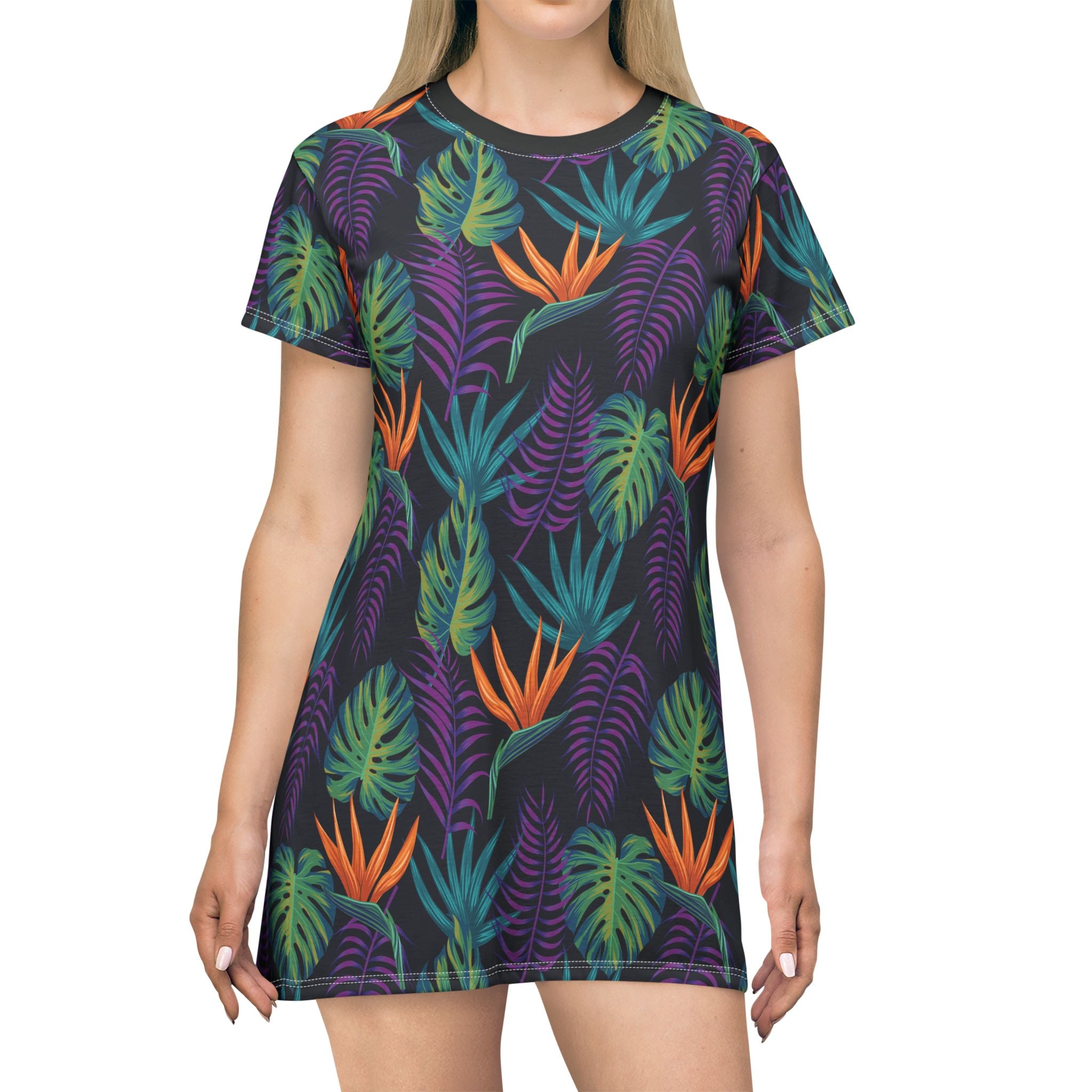 Jolyland - Boho Tropical T-Shirt Dress