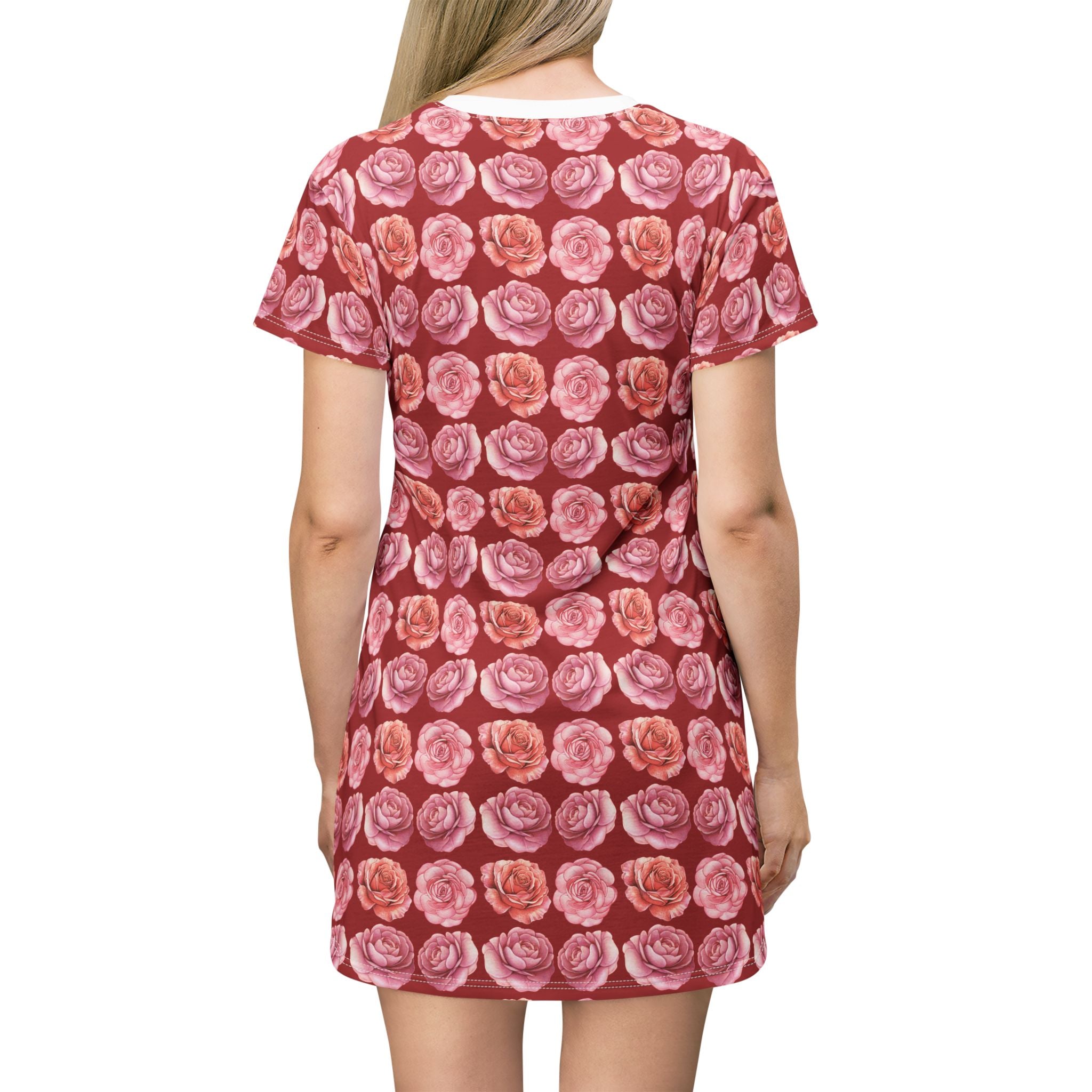 Floral T-Shirt Dress, Rosy Summer Dress